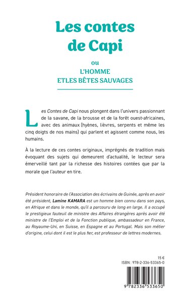 Les contes de Capi, ou l'homme et les bêtes sauvages (9782336533650-back-cover)