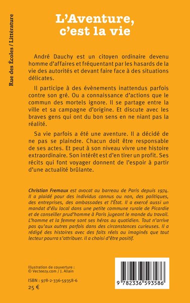 L’Aventure, c’est la vie (9782336593586-back-cover)