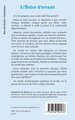 L’Écho d’avant (9782336594576-back-cover)