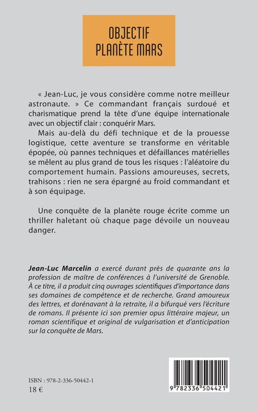 Objectif planète Mars (9782336504421-back-cover)