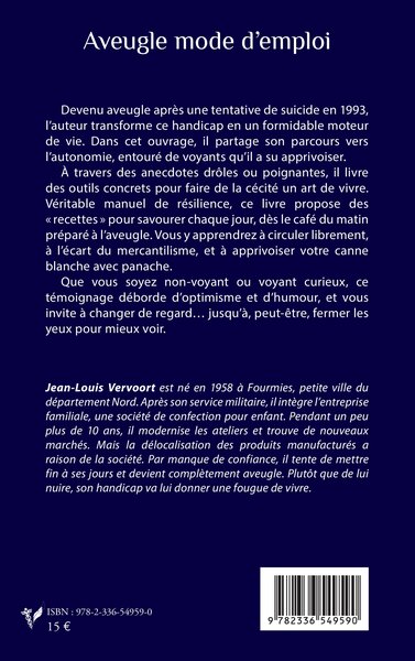 Aveugle mode d’emploi (9782336549590-back-cover)