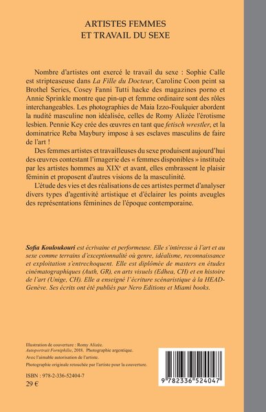 Artistes femmes et travail du sexe (9782336524047-back-cover)