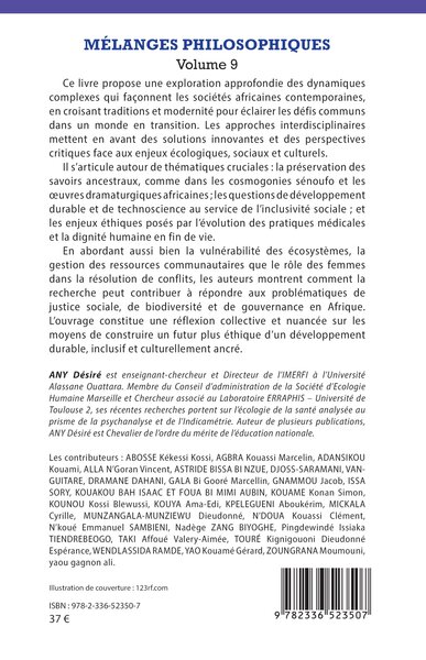 Mélanges philosophiques, Volume 9 (9782336523507-back-cover)