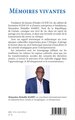 Mémoires vivantes, Le sourire et l'humilité, les assises d'un bâtisseur (9782336597843-back-cover)