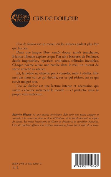 Cris de douleur, Sous le poids de l’agonie (9782336570143-back-cover)