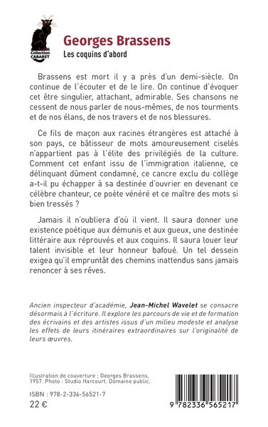 Georges Brassens, Les coquins d’abord (9782336565217-back-cover)