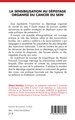 La sensibilisation au dépistage organisé du cancer du sein, Approche ethnographique des femmes relais (9782336532844-back-cover)