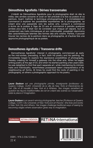 Démosthène Agrafiotis / Dérives transversales, Demosthenes Agrafiotis / Transverse drifts (9782336523804-back-cover)