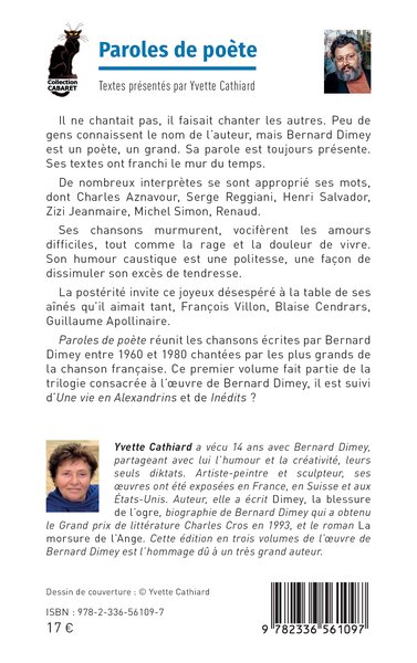 Paroles de poète (9782336561097-back-cover)