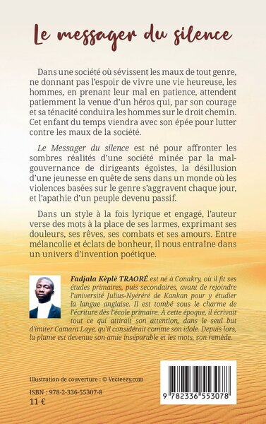 Le messager du silence (9782336553078-back-cover)