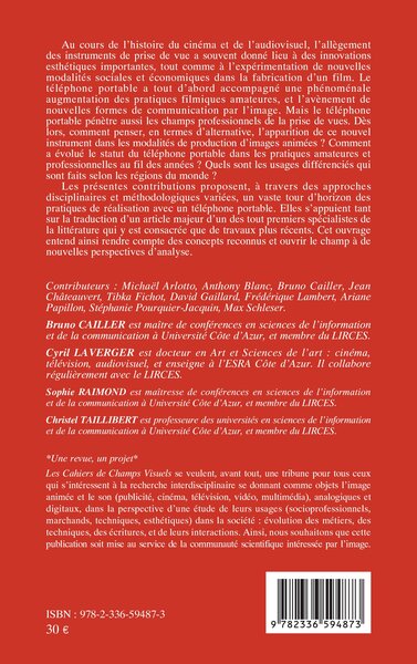 Cahiers de champs visuels, Le téléphone portable, une alternative de production audiovisuelle ? (9782336594873-back-cover)