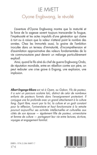 Le Mvett, Oyone Engbwang, le révolté (9782336560977-back-cover)