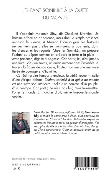 L'enfant soninké à la quête  du monde (9782336546810-back-cover)