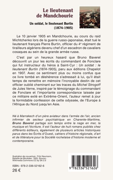 Le lieutenant de Mandchourie, Un soldat, le lieutenant Burtin (1874-1905) (9782336521626-back-cover)