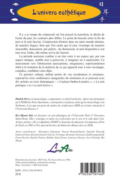 La nuit à la croisée des arts et des cultures, Volume I Perceptions (9782336507460-back-cover)