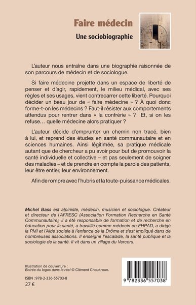 Faire médecin, Une sociobiographie (9782336557038-back-cover)