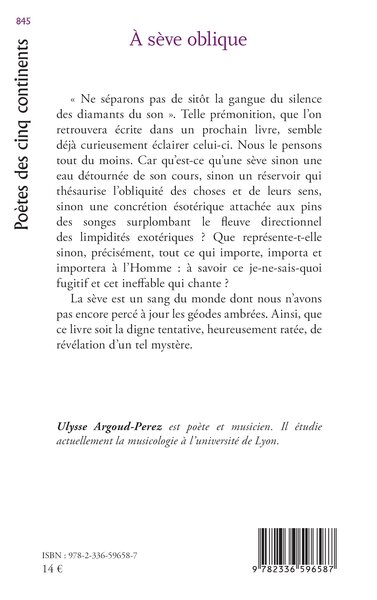 À sève oblique (9782336596587-back-cover)