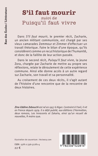 S’il faut mourir, suivi de Puisqu’il faut vivre (9782336522814-back-cover)