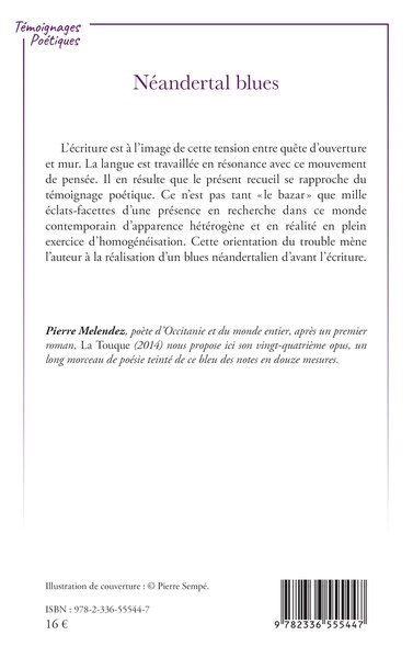 NÉANDERTAL BLUES (9782336555447-back-cover)