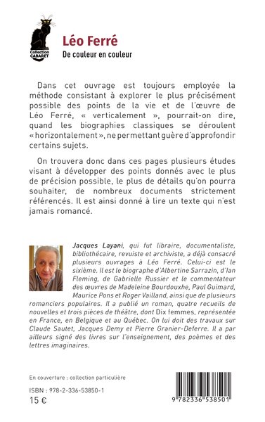 Léo Ferré, De couleur en couleur (9782336538501-back-cover)