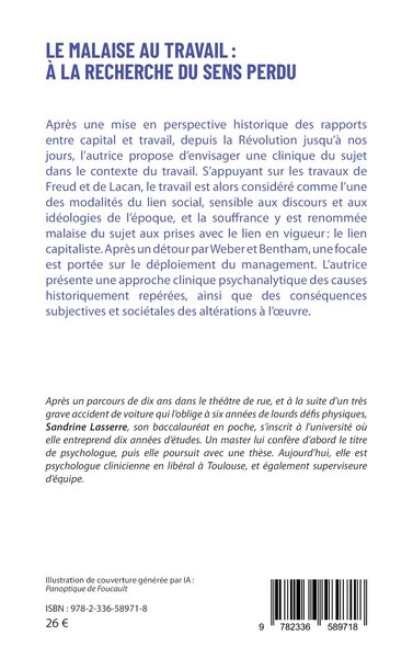 Le malaise au travail : À la recherche du sens perdu (9782336589718-back-cover)