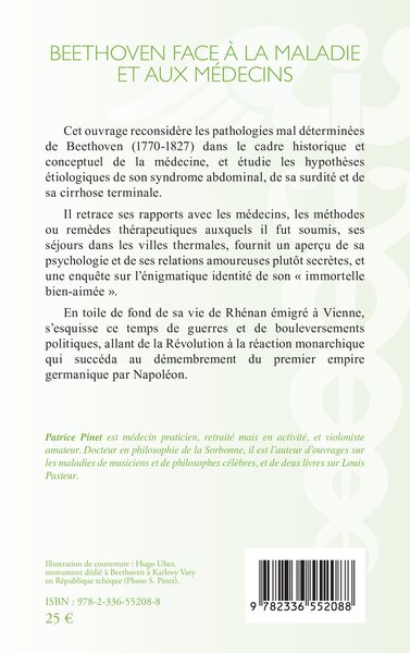 Beethoven face à la maladie et aux médecins (9782336552088-back-cover)