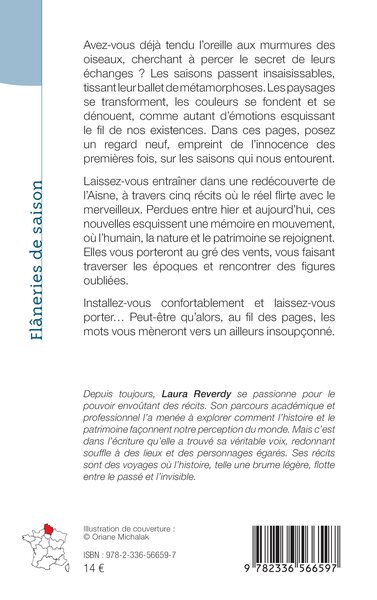 Flâneries de saison, Voyage aux confins de l’Aisne (9782336566597-back-cover)