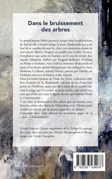 Dans le bruissement des arbres, Féérie théâtre suivi de Shakuntala(s) (premières pages) (9782336534978-back-cover)