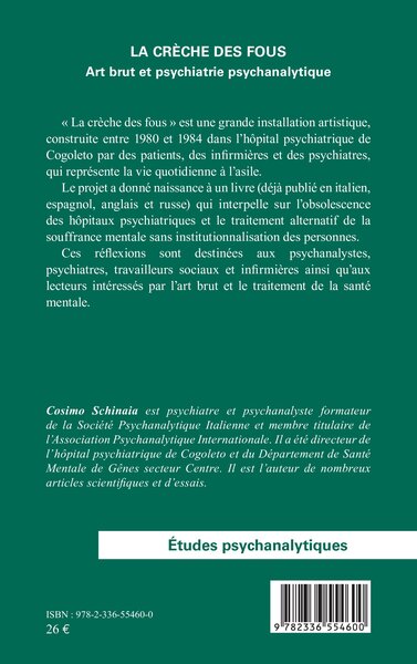 La crèche des fous, Art brut et psychiatrie psychanalytique (9782336554600-back-cover)