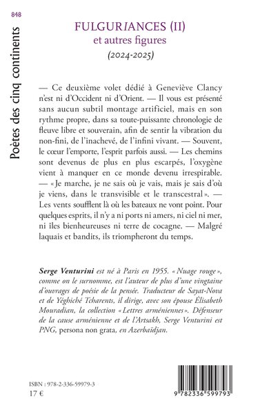Fulguriances (II) et autres figures, (2024-2025) (9782336599793-back-cover)