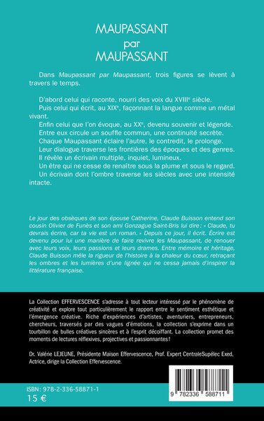Maupassant par Maupassant (9782336588711-back-cover)
