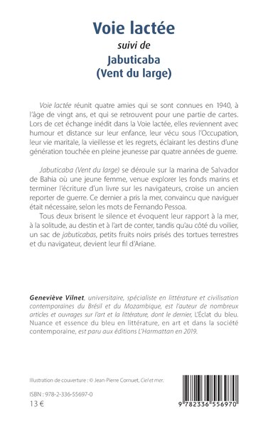 Voie lactée, suivi de Jabuticaba (Vent du large) (9782336556970-back-cover)