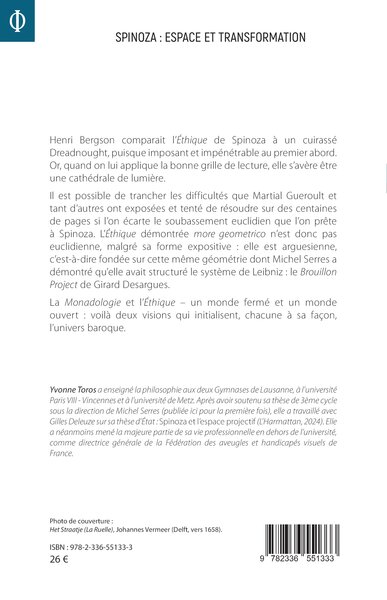Spinoza : espace et transformation (9782336551333-back-cover)