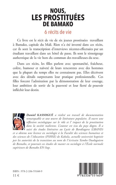 Nous, les prostituées de Bamako, 6 récits de vie (9782336551609-back-cover)