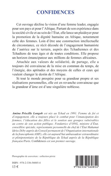 Confidences, Autobiographie (9782336560854-back-cover)