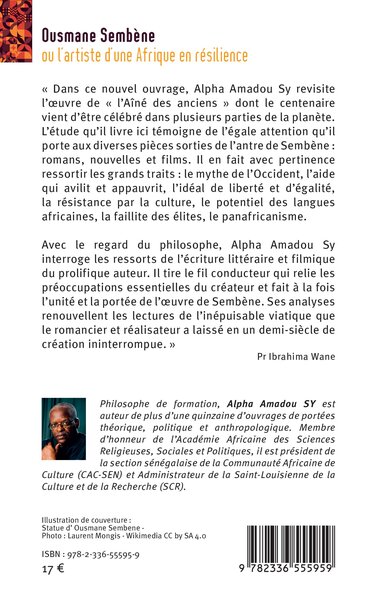 Ousmane Sembène ou l’artiste d’une Afrique  en résilience (9782336555959-back-cover)