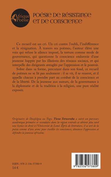 Poésie de résistance et de conscience (9782336573809-back-cover)