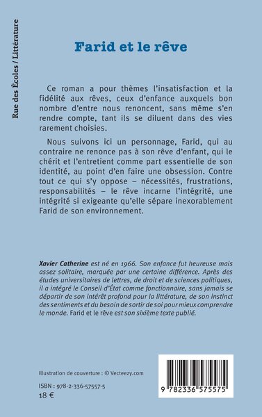 Farid et le rêve (9782336575575-back-cover)