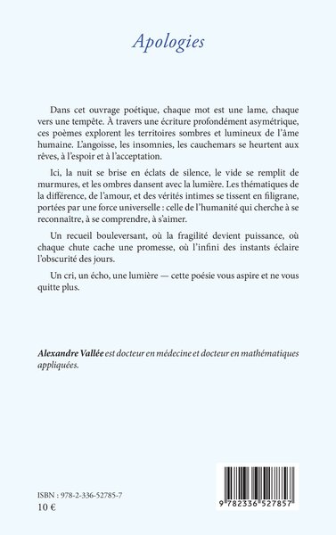 Apologies (9782336527857-back-cover)