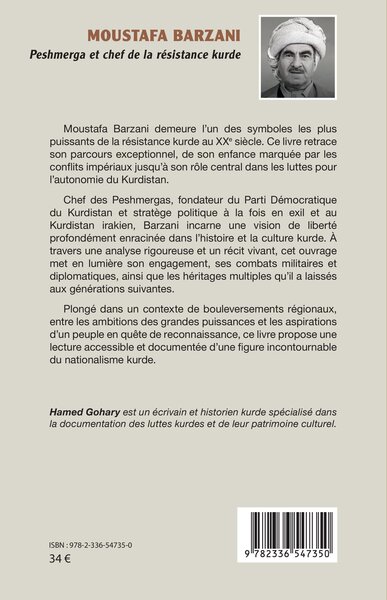 Moustafa Barzani, Peshmerga et chef de la résistance kurde (9782336547350-back-cover)