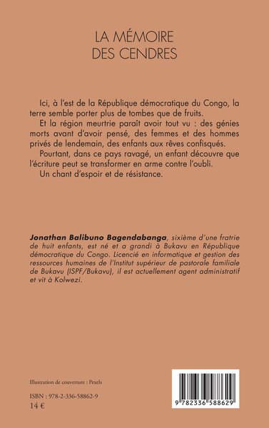 La mémoire des cendres (9782336588629-back-cover)