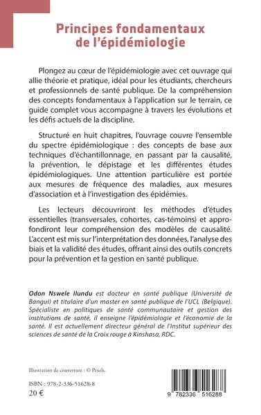 Principes fondamentaux de l’épidémiologie, Concepts, causalité et pratiques (9782336516288-back-cover)