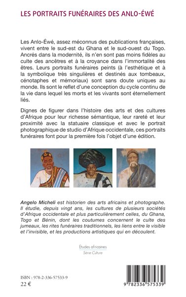 Les portraits funéraires des Anlo-Éwé, Images de l’immortalité (9782336575339-back-cover)