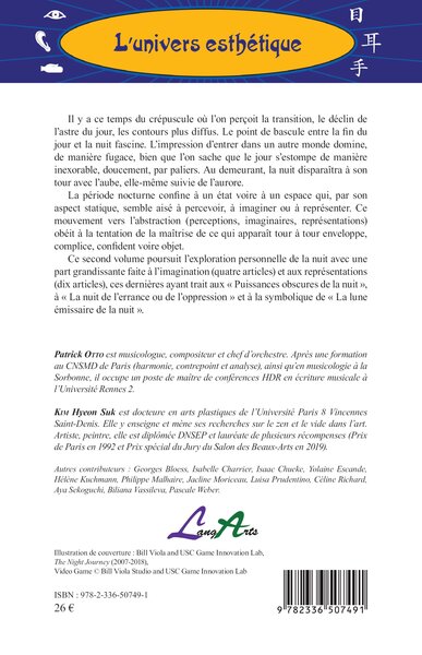 La nuit à la croisée des arts et des cultures, Volume II Imaginaires et représentations (9782336507491-back-cover)