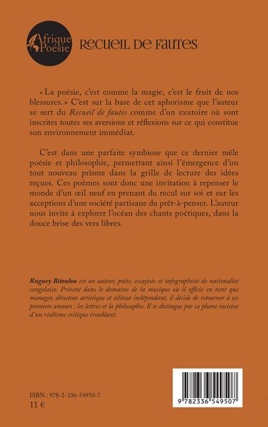 Recueil de fautes, Petit exutoire de poche (9782336549507-back-cover)