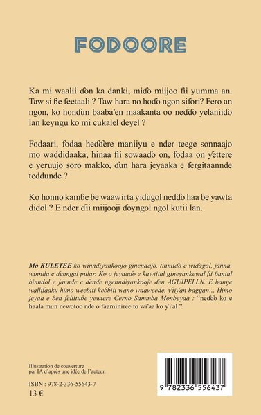 Fodoore, Keɓɓitol (9782336556437-back-cover)