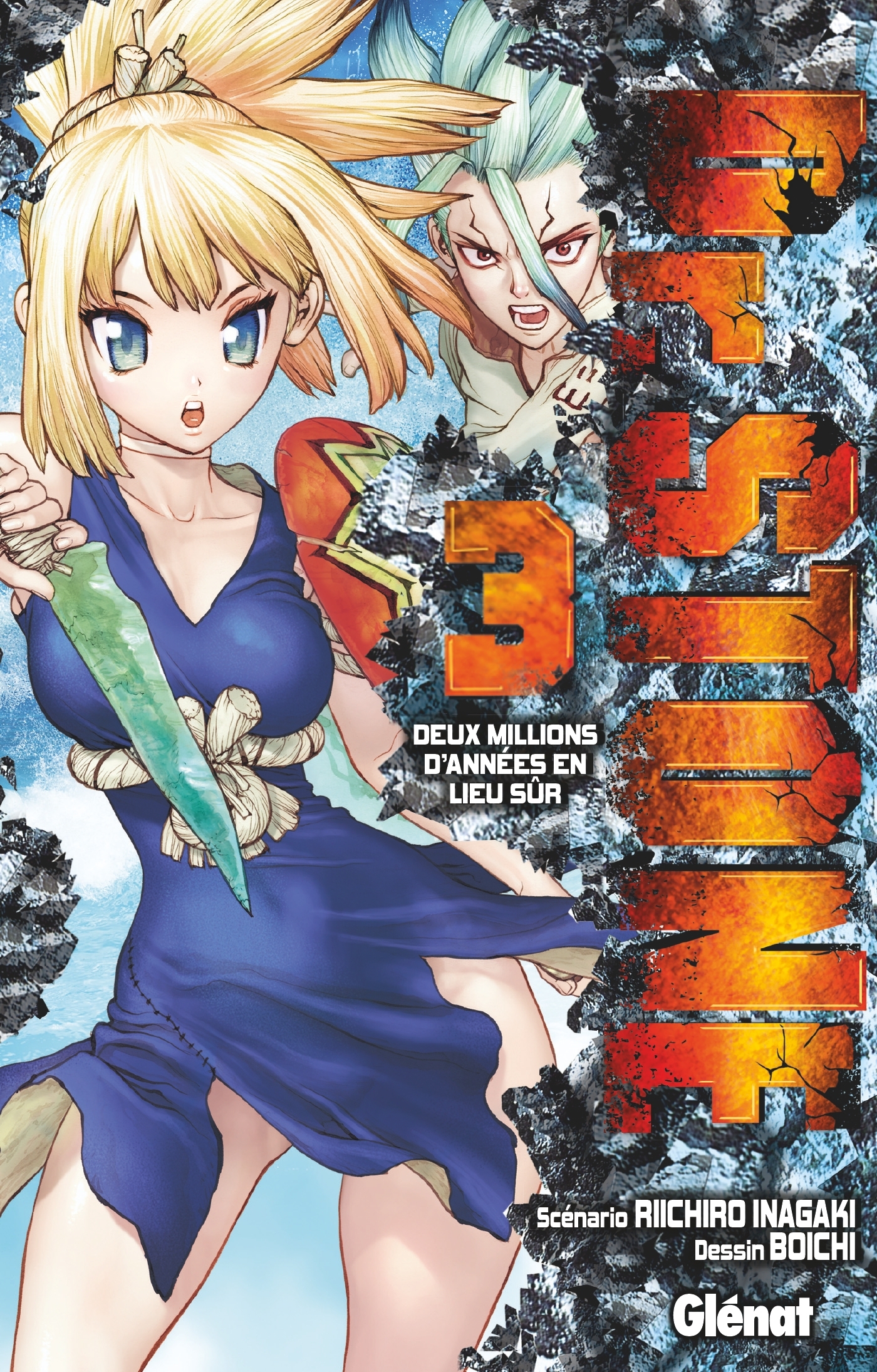 Dr. Stone - Tome 03, Deux millions d'années en lieu sûr (9782344031711-front-cover)