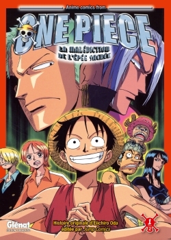 One Piece Anime comics - La malédiction de l'épée sacrée - Tome 01 (9782344003466-front-cover)