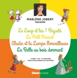 Marlène Jobert raconte Le loup et les 7 biquets, Le Petit Poucet, Aladin, La Belle au bois dormant (9782344021088-front-cover)