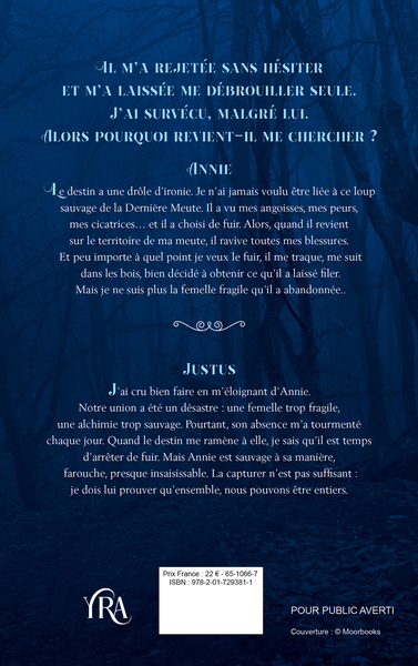 Rejetée par le sauvage, Les Cinq Meutes T5 (9782017293811-back-cover)